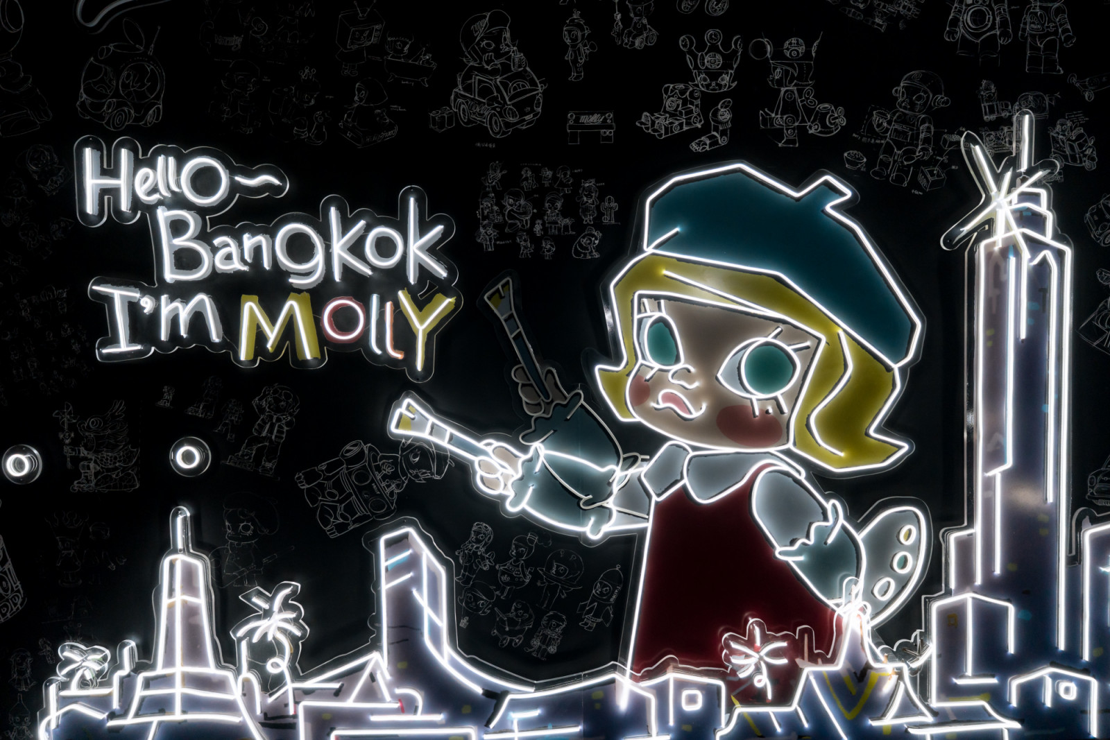 บรรยากาศภายในนิทรรศการ MOLLY 20th Anniversary Exhibition - Bangkok (ภาพ: POPMART)