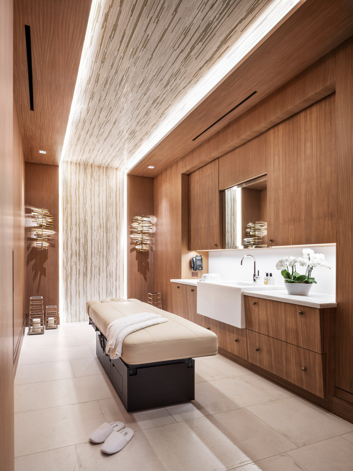 The private wellness retreat also features a hot tub, steaming room and sauna