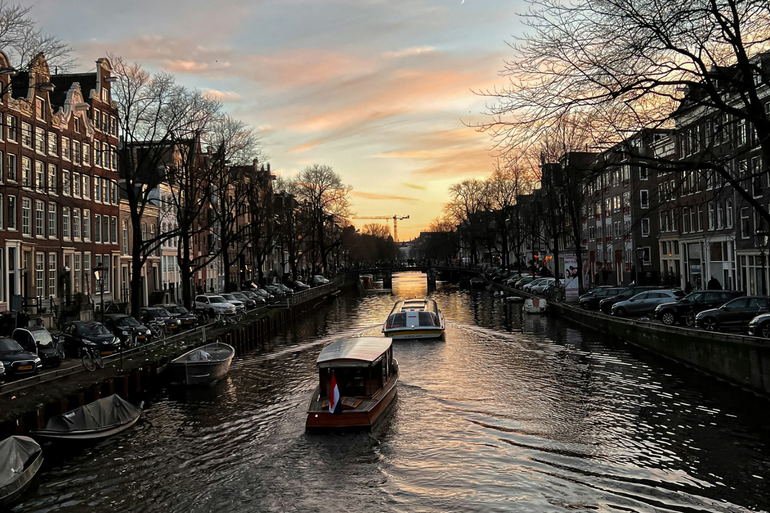 A View of the Canal in Amsterdam, Netherlands. Photo by Karen Khafagy on Unsplash