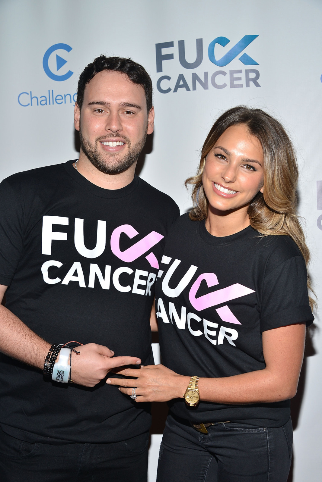 WEST HOLLYWOOD, CA - AUGUST 20: Scooter Braun and Yael Cohen Braun attend the FCancer Benefit Event at Bootsy Bellows on August 20, 2015 in West Hollywood, California. (Photo by Araya Doheny/WireImage)
