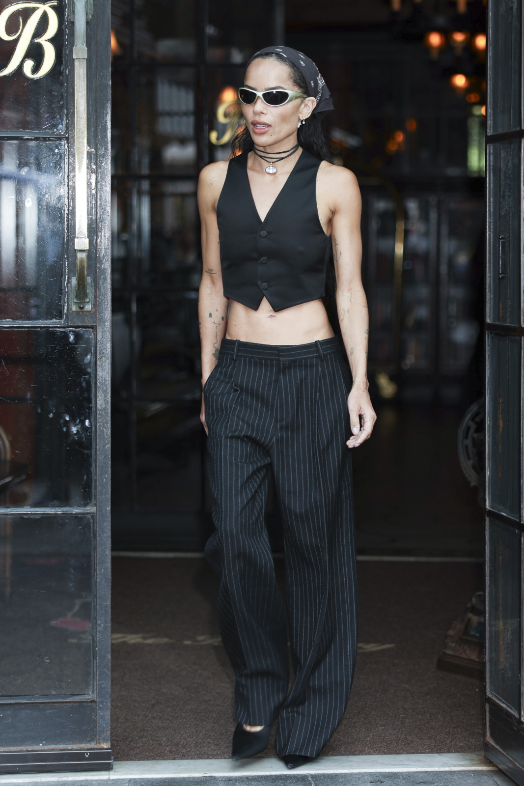 NEW YORK, NEW YORK - AUGUST 11: Zoe Kravitz seen in East Village on August 11, 2025 in New York City. (Photo by Aeon/GC Images)