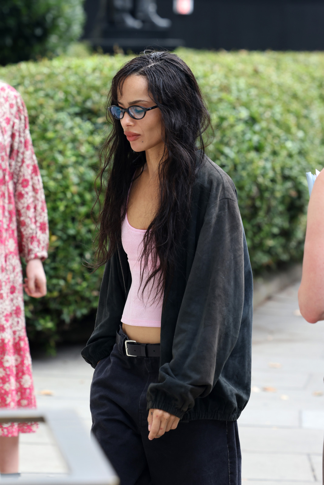 LONDON, ENGLAND - AUGUST 19: Zoe Kravitz seen out promoting new movie 'Caught Stealing' on August 19, 2025 in London, England. (Photo by Neil Mockford/GC Images)
