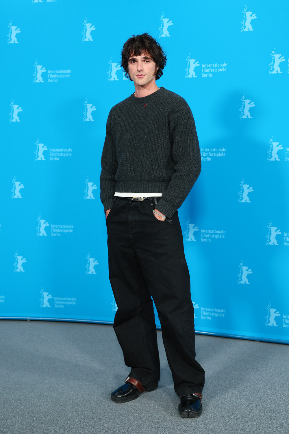 BERLIN, GERMANY - FEBRUARY 15: Jacob Elordi poses at the "The Narrow Road To The Deep North" photocall during the 75th Berlinale International Film Festival Berlin at Grand Hyatt Hotel on February 15, 2025 in Berlin, Germany. (Photo by Sebastian Reuter/Getty Images)